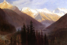 Копия картины "sunrise at glacier station" художника "бирштадт альберт"