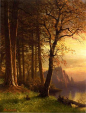 Копия картины "sunset in california yosemite" художника "бирштадт альберт"