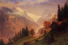 Копия картины "view of the grunewald" художника "бирштадт альберт"