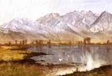 Репродукция картины "wasatch mountains, utah" художника "бирштадт альберт"