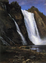 Репродукция картины "waterfall" художника "бирштадт альберт"