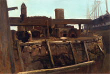 Копия картины "wharf scene" художника "бирштадт альберт"