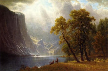 Копия картины "yosemite valley" художника "бирштадт альберт"