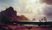 Репродукция картины "the marina piccola, capri" художника "бирштадт альберт"