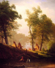 Копия картины "the wolf river, kansas" художника "бирштадт альберт"