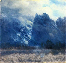 Репродукция картины "yosemite valley twin peaks" художника "бирштадт альберт"