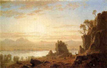 Копия картины "the columbia river, oregon" художника "бирштадт альберт"