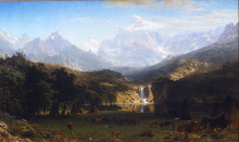 Репродукция картины "the rocky mountains, lander&#39;s peak" художника "бирштадт альберт"