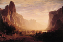 Репродукция картины "looking down yosemite valley, california" художника "бирштадт альберт"