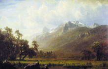 Репродукция картины "the sierras near lake tahoe" художника "бирштадт альберт"