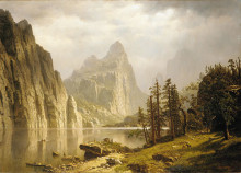 Копия картины "merced river, yosemite valley" художника "бирштадт альберт"