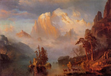 Репродукция картины "rocky mountains" художника "бирштадт альберт"