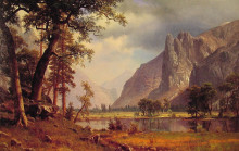 Копия картины "yosemite valley" художника "бирштадт альберт"