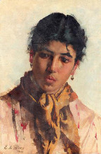 Картина "portrait of a lady" художника "блаас эжен де"