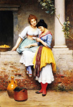Картина "the love letter" художника "блаас эжен де"