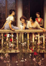 Репродукция картины "balcony" художника "блаас эжен де"