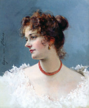 Копия картины "portrait of a lady" художника "блаас эжен де"