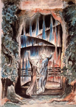 Репродукция картины "данте и вергилий у ворот ада" художника "блейк уильям"