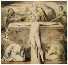 Копия картины "христос, пригвожденный к кресту. третий час" художника "блейк уильям"
