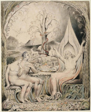 Копия картины "иллюстрации к поэме джона мильтона &quot;потерянный рай&quot;" художника "блейк уильям"