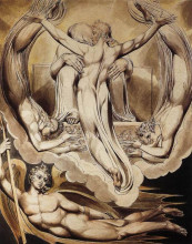 Репродукция картины "христос как искупитель человека" художника "блейк уильям"