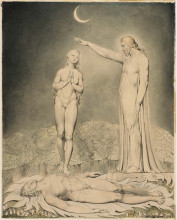 Картина "иллюстрации к поэме джона мильтона &quot;потерянный рай&quot;" художника "блейк уильям"