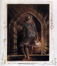 Копия картины "лос входит в пещеру" художника "блейк уильям"