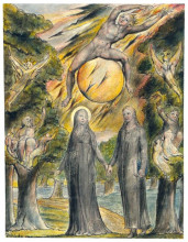 Репродукция картины "солнце в гневе" художника "блейк уильям"