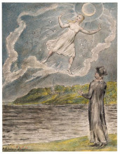 Репродукция картины "блуждающая луна" художника "блейк уильям"