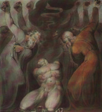 Репродукция картины "богохульник" художника "блейк уильям"