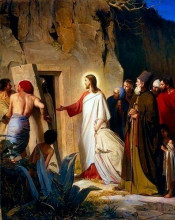 Репродукция картины "raising of lazarus" художника "блох карл"