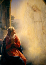 Репродукция картины "the annunciation" художника "блох карл"