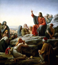 Копия картины "the sermon on the mount" художника "блох карл"