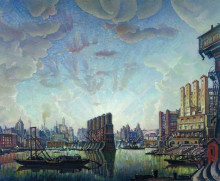 Копия картины "порт воображаемого города" художника "богаевский константин"