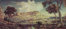 Копия картины "город в долине" художника "богаевский константин"