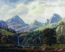 Репродукция картины "горный пейзаж" художника "богаевский константин"
