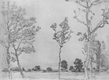 Репродукция картины "деревья в баран-эли" художника "богаевский константин"