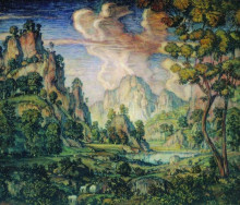 Копия картины "классический пейзаж" художника "богаевский константин"