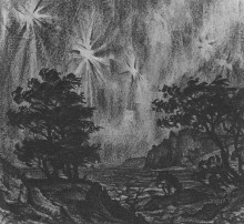 Репродукция картины "звездное сияние" художника "богаевский константин"