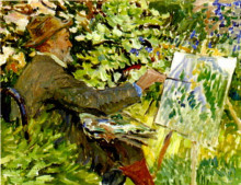Картина "художник за мольбертом (портрет константина коровина)" художника "богданов-бельский николай"