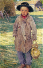Копия картины "деревенский мальчик" художника "богданов-бельский николай"