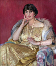 Картина "portrait of a lady" художника "богданов-бельский николай"