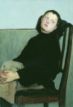 Картина "отдыхающий мальчик" художника "богданов-бельский николай"