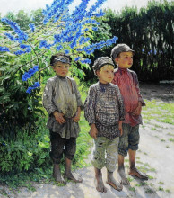 Картина "крестьянские мальчики" художника "богданов-бельский николай"