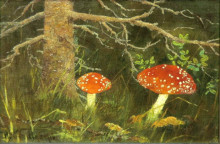 Копия картины "мухоморы под деревом" художника "богданов-бельский николай"