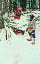 Картина "зима" художника "богданов-бельский николай"