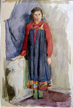 Копия картины "девочка" художника "богданов-бельский николай"