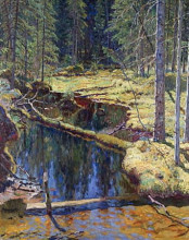 Копия картины "лес " художника "богданов-бельский николай"