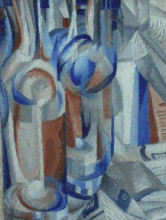 Репродукция картины "still life. bottles." художника "богомазов александр"